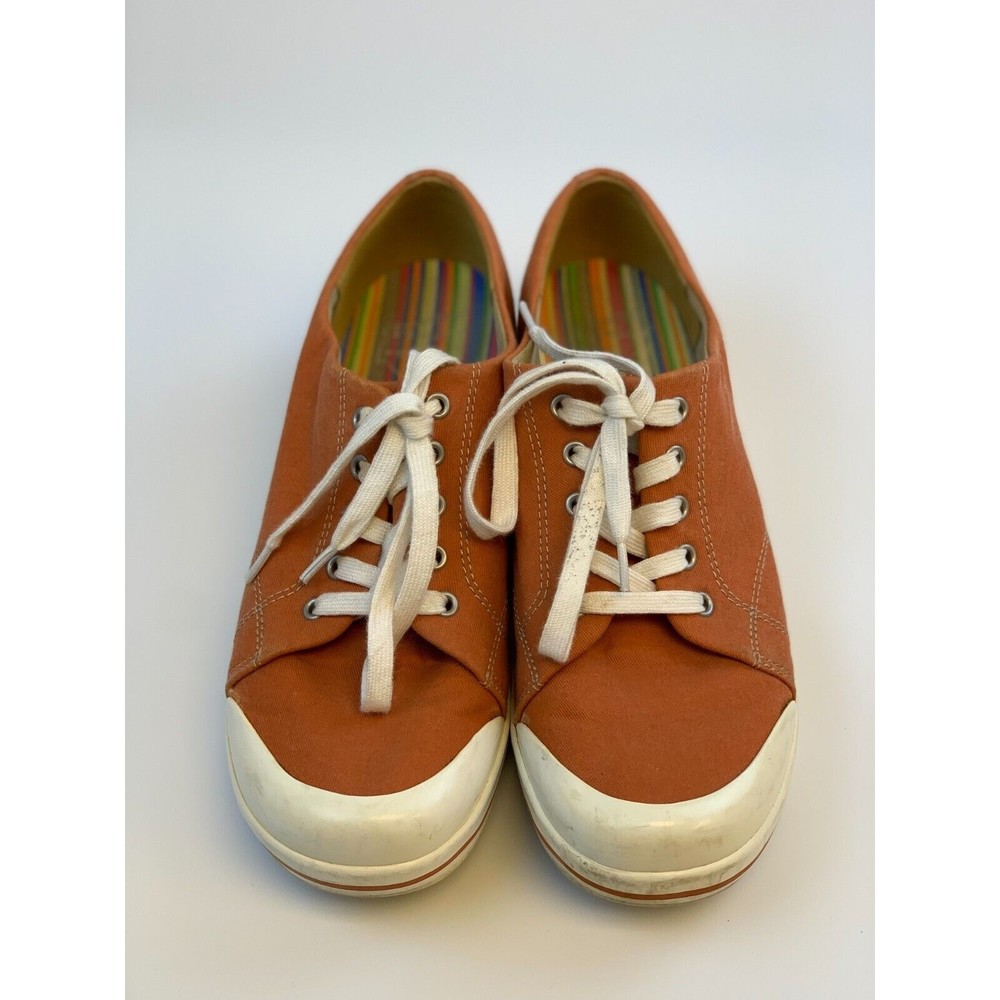 Dansko Orange Canvas Low-Top Sneakers with White Trim - Picture 5 of 13